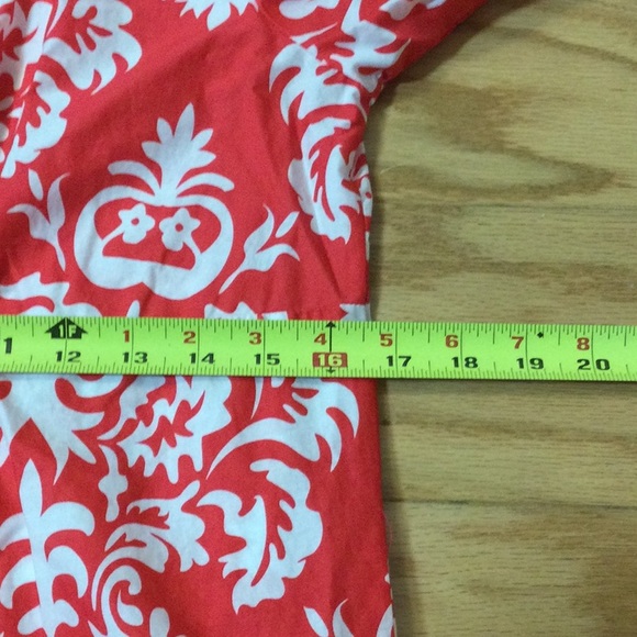 XS Merona coral pink damask print swimsuit cover up - Picture 11 of 16